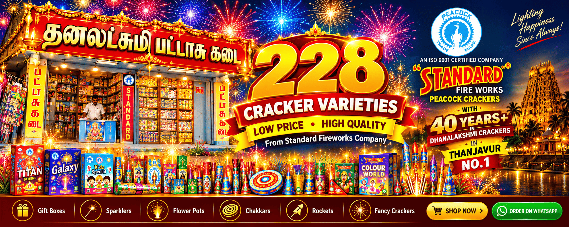 தனலட்சுமி பட்டாசு கடை தீபாவளி பட்டாசு திருவிழா சிவகாசி